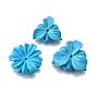 Синтетические бирюзовые бусины, цветок