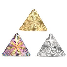 304 Stainless Steel Pendants, Triangle Charm