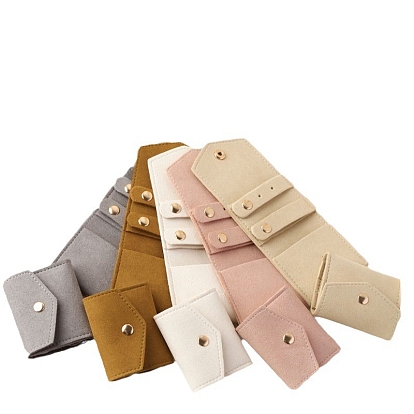 Бархатные мешочки для украшений с клапанами, складной конверт для сережек, Браслеты, ожерелья упаковка