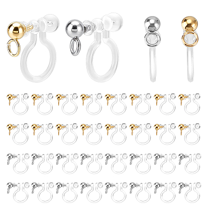 52шт. прозрачные U-образные застежки для сережек-клипс из сплава, безболезненный предотвращает аллергическую смолу