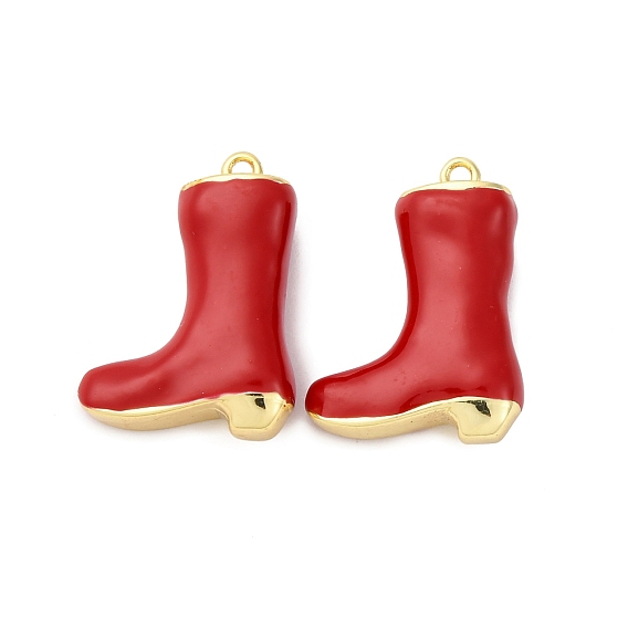 Латунь эмаль подвески, обувь прелести, стойки покрытие, долговечный, без кадмия и без свинца, реальный 18 k позолоченный