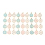 Brass Enamel Pendants, Flat Round & Constellation Charms, Rack Plating, Long-Lasting Plated, Cadmium Free & Lead Free, Golden