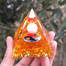 Orgonite Pyramid Resin Energy Generators, for Home Office Desk Decoration