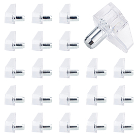 Gorgecraft 100Pcs Plastic Cabinet Shelf Pegs, with Iron Pin, Shelves Pegs for Bookshelves