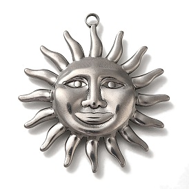 304 Stainless Steel Pendants, Sun Charm