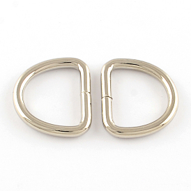 Iron D Rings, Buckle Clasps, For Webbing, Strapping Bags, Garment Accessories, 33x28x4mm