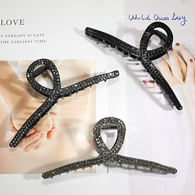 Dark Cross Clip Hairpin for Women, 13.5cm - Gothic Style, Shark Clip, Ponytail.