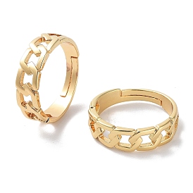 Латунные регулируемые кольца для женщин, форма бордюрных цепей