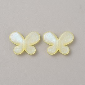 Прозрачный бисер cmолой, блеск бисера, бабочка