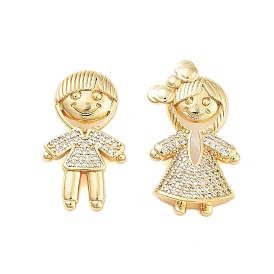 Подвески из латуни с покрытием из прозрачного кубического циркония, без кадмия и без свинца, долговечный, маленькие мальчики/девочки