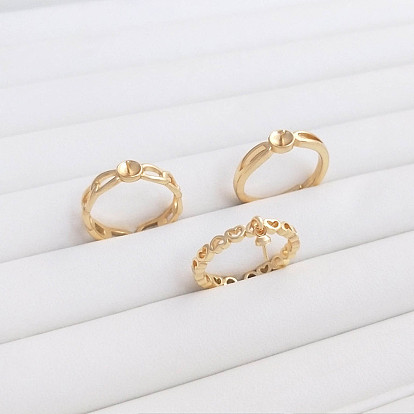 Латунные регулируемые кольца для чашек, за половину пробурено бисера