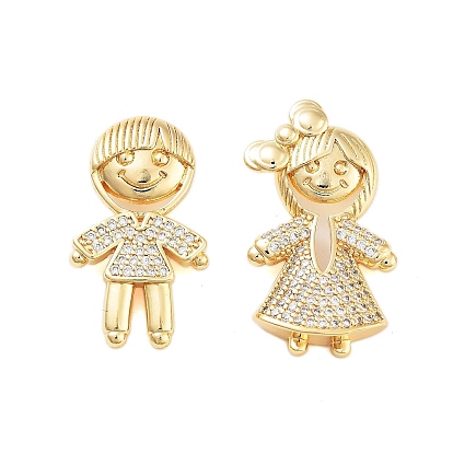 Подвески из латуни с покрытием из прозрачного кубического циркония, без кадмия и без свинца, долговечный, маленькие мальчики/девочки
