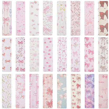 3 пакеты бумажные закладки, прямоугольник с бантом шаблон