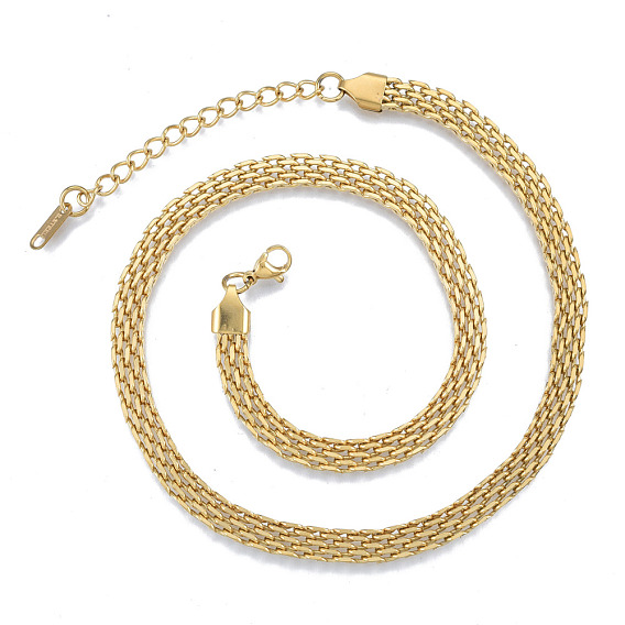 304 Stainless Steel Mesh Chains Necklace for Men Women
