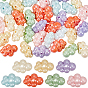 60Pcs Opaque Acrylic Beads, Cloud, AB Color Plated