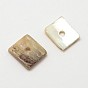 Square Natural Akoya Shell Beads, Mother of Pearl Shell Beads, 8x7x1mm, Hole: 1mm, about 1440pcs/bag
