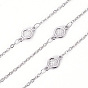 304 Stainless Steel Link Chains, Soldered, with Spool, Flat Round