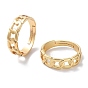 Brass Adjustable Rings for Women, Curb Chains Shape