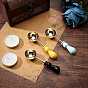 Beech Handle Wax Sealing Stamp Melting Brass Spoon, for Wax Seal Stamp Melting Spoon Wedding Invitations Making