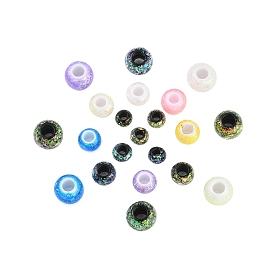 Пластиковые шарики, плоско-круглые, с синтетическим опалом