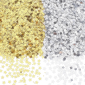 100g 2 Colors Ornament Accessories, PVC Plastic Paillette/Sequins Pendants, Star