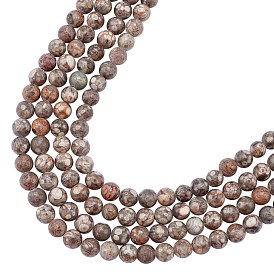 Brins de perles de maifanite / maifan naturelles arricraft, ronde