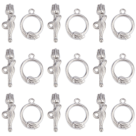 10 шт. 304 застежки-переключатели из нержавеющей стали, цветок