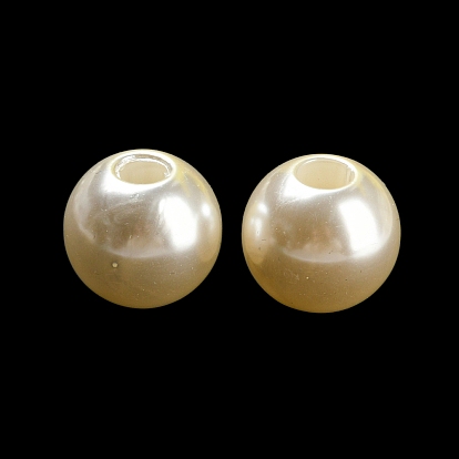 Perle d'imitation en plastique ABS, ronde