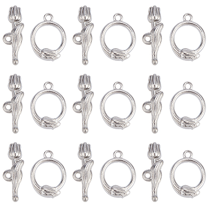 10 шт. 304 застежки-переключатели из нержавеющей стали, цветок