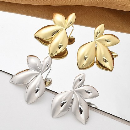 Серьги-гвоздики из латуни в форме листа, без свинца и без кадмия, долговечный, стойки покрытие