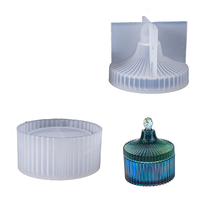 Silikon Aufbewahrungsbox Formen, geripptes Glas