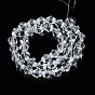 Transparent Faceted Glass Beads Strands, Bicone