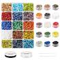 DIY Jewelry Set Kits, with Glass Bugle Beads, Elastic Crystal Thread and Iron Tapestry Needles