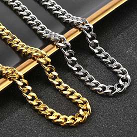 304 ожерелья из нержавеющей стали с кубинскими звеньями для женщин и мужчин