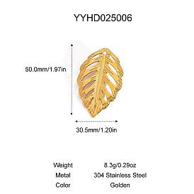 Заколки для волос из полой листовой кожи аллигатора из нержавеющей стали для женщин, золотые