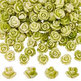 100Pcs Synthetic Coral Beads, Dyed, Flower