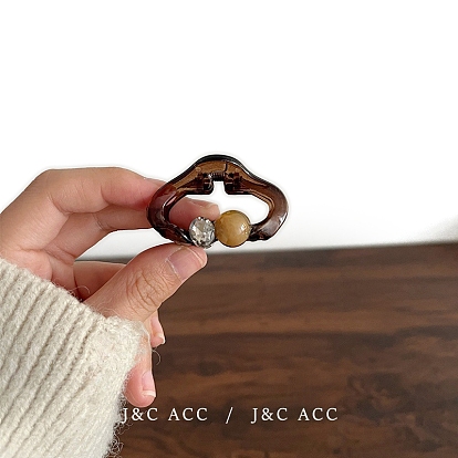 Пластиковые заколки-облака для волос, со стразами