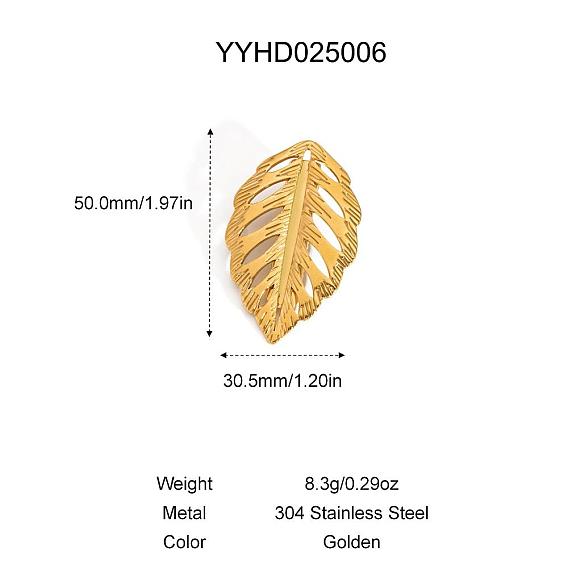 Заколки для волос из полой листовой кожи аллигатора из нержавеющей стали для женщин, золотые