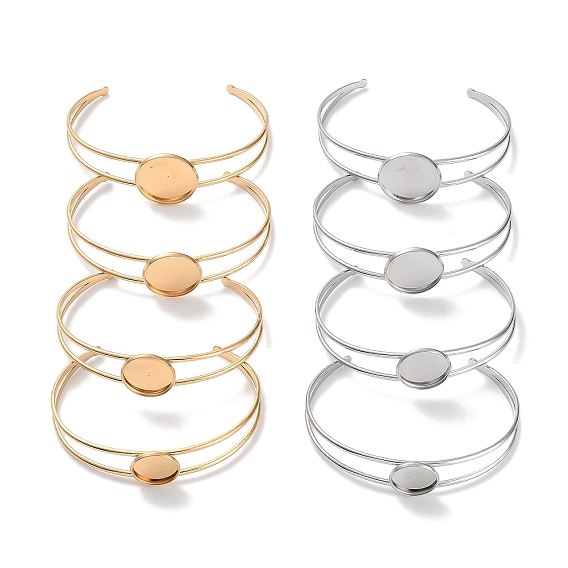 304 изготовление браслетов из нержавеющей стали, плоско-круглые