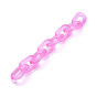 Handmade Transparent Acrylic Cable Chains, Oval, for Jewelry Making