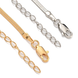 Brass Flat Snake Chain Necklaces for Women