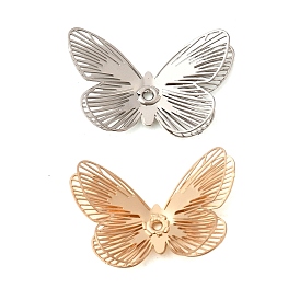 Латунные филигранные подвески, бабочки прелести, гравированные металлические украшения