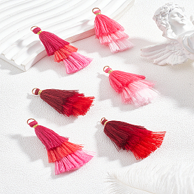 6Pcs 3 Colors Cotton Tassel Big Pendant Decoration