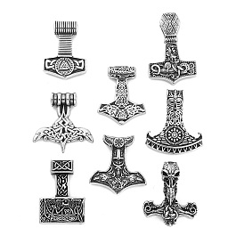 Viking 304 Stainless Steel Pendants, Mjolnir Thor Hammer Charm