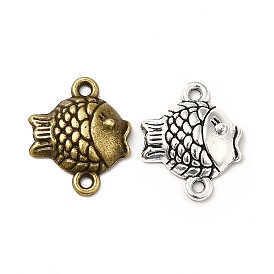 Tibetan Style Alloy Connector Charms, Fish Links