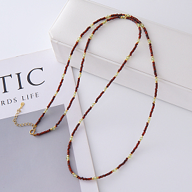 Ожерелья из натуральных красных бусин пикассо в стиле богемы с ограненными бусинами рондель и пренитом, с 925 цепочками на концах из стерлингового серебра