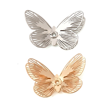 Латунные филигранные подвески, бабочки прелести, гравированные металлические украшения