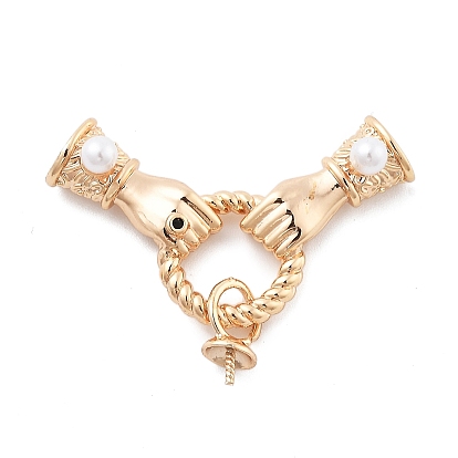 Медные залоги, с пластиковой бисера, сливовый