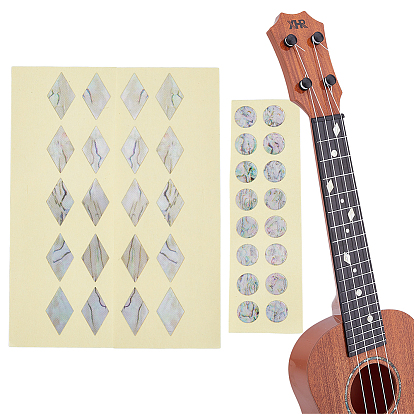 2 листы 2 стили пластиковые наклейки с картинками для украшения грифа гитары