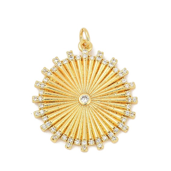 Латунные микро проложить кубического циркония подвески, без кадмия, без никеля и без свинца, плоские круглые прелести, с целью перехода в кольце